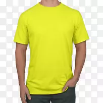 T恤袖黄色上衣