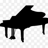 钢琴键盘乐器剪影钢琴