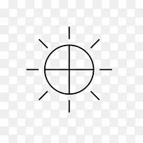 太阳符号宙斯标志剪贴画.十字线