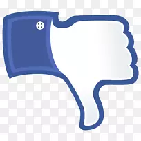 社交媒体facebook就像按钮拇指信号博客
