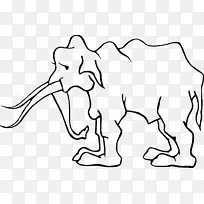 非洲象印度象猛犸象剪贴画-大象