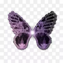 蝴蝶电脑图标剪贴画-紫色蝴蝶
