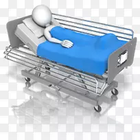 病床病人剪贴画-床垫