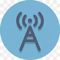 无线电电信塔计算机图标.收音机