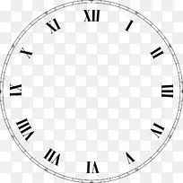 时钟面对罗马数字时钟剪辑艺术时钟