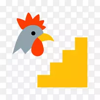 公鸡电脑图标.自动扶梯
