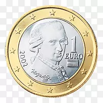 1欧元硬币奥地利硬币1美分欧元硬币-欧元