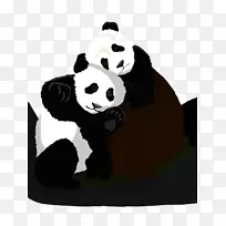 大熊猫熊画-熊猫