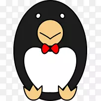 企鹅领结服装剪贴画-企鹅