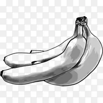 线条画香蕉面包夹艺术香蕉