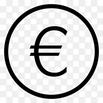 美元符号欧元符号美元计算机图标-水平线