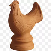 鸡鸟陶瓷雕塑