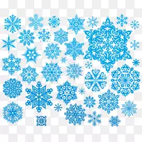 雪花剪贴画-雪花
