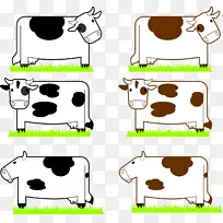 奶牛家畜剪贴画-奶牛