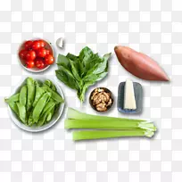 素食菜系红薯沙拉菜蔬菜豌豆