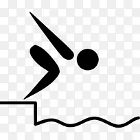夏季奥运会游泳象形文字剪贴画跳水