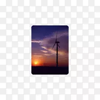 风能涡轮机风力发电建筑工程.薄膜条