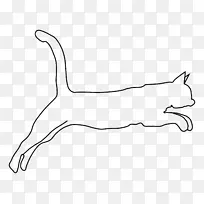猫画线艺术剪贴画.猫