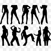 剪影女性剪贴画-女性模特