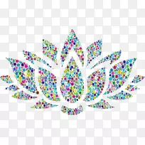 Nelumbo nucifera剪影剪贴画艺术-莲花