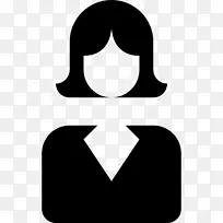 商人电脑图标-女性头发