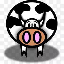 荷斯坦牛动画奶牛剪贴画-农场动物