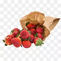 纸袋食品健康饮食草莓水果