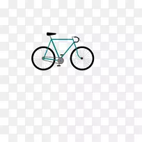 自行车车轮固定齿轮自行车剪贴画自行车