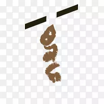 直线角动物爪字体-纸平面
