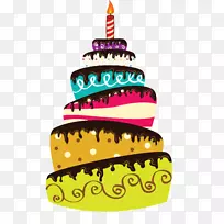 生日蛋糕，祝你生日快乐，生日聚会，贺卡和便条，蛋糕