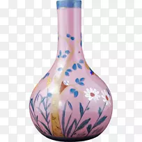 蔓越莓玻璃花瓶玻璃艺术压制玻璃花瓶