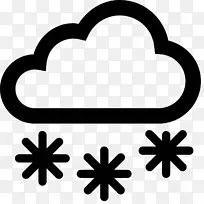 雪花电脑图标象征雨雪混合天气
