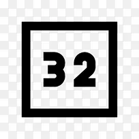 符号计算机图标32位数字-9