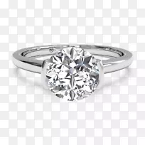 订婚戒指钻石纸牌订婚戒指