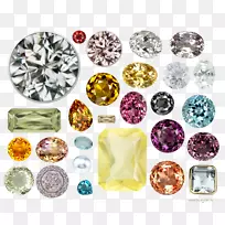 人造宝石和莱茵石矿物石英珠宝