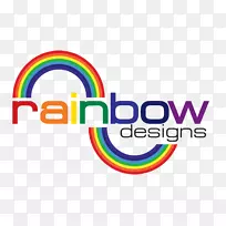 彩虹平面设计师标志-灵感