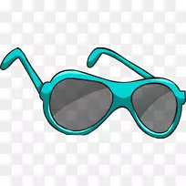 俱乐部企鹅太阳镜蓝色眼镜太阳镜