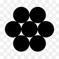 圆六边形几何中的圆填料.圆形