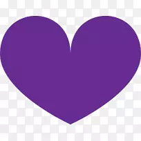 紫心剪贴画-紫色