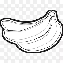 香蕉黑白剪贴画-香蕉