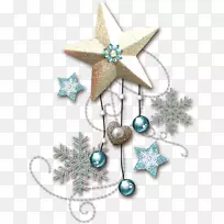 圣诞装饰玩具新年树雪花耳环