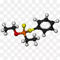 磺磷分子杀虫剂化学物质JMOL-分子