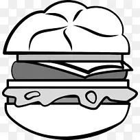 汉堡包芝士汉堡滑块画食物-汉堡包