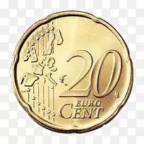 20美分欧元硬币1美分欧元硬币-欧元
