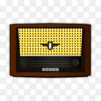 老式无线电麦克风收音机接收机-复古