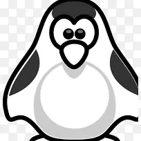 企鹅黑白剪贴画-马达加斯加企鹅