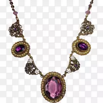 项链，珠宝，耳环，服装配件，宝石.紫水晶