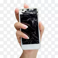 电话回收智能手机iphone移动电话-碎玻璃