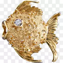 金饰胸针鱼海鲜.金鱼