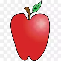 绘制苹果剪贴画.红苹果